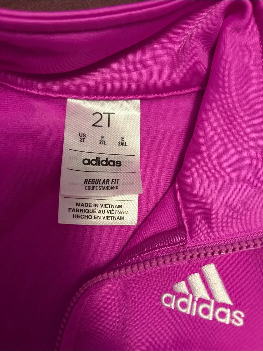 Girl’s Bright Pink Jacket with White Stripe